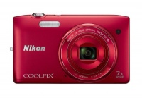 Nikon COOLPIX S3500 20.1 MP Digital Camera with 7x Zoom (Red)