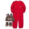 Carter's Unisex Baby 3-piece Christmas Reindeer Outfit Set (NB-9M) (Newborn)