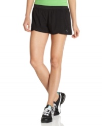 Style for miles: these breezy running shorts from Puma are must-haves for any runner. The clever zipper pocket at the back keeps keys and IDs safe, too!