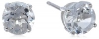 Sterling Silver 6mm Round Gemstone Solitaire Earrings