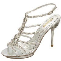 Celeste Joyce-09 Silver Metallic Evening Double Platform Sandals, Size: 10 (M) US [Apparel]