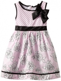 Nannette Girls 2-6X Floral Polka Dotted Printed Dress, Blush Bride, 6