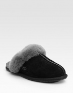 Shearling lining and trim create the ultimate in casual luxury. Round-toe design Rubber sole Imported Fur origin: AustraliaOUR FIT MODEL RECOMMENDS ordering true size.. 