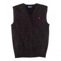 Polo Ralph Lauren Cable Knit Vest Boys Size 2/2t Black