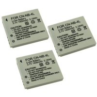 eForCity 3 PACK Lithium-ion NB-4L NB4L Battery Compatible with Canon Camera