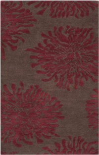 Area Rug 8x8 Round Contemporary Chocolate Color - Surya Bombay Rug from RugPal