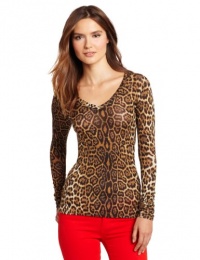 BCBGMAXAZRIA Women's Jan V-Neck Long Sleeve Top