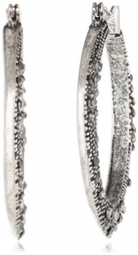 Kenneth Cole New York Urban Marcasite Geometric Pave Hoop Earrings