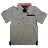 Sean John Boys 4-7 Polo (7, Grey)