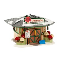 Department 56 Originial Snow Village Melinda's Poinsettias and Mistle Lit House, 4.53-Inch