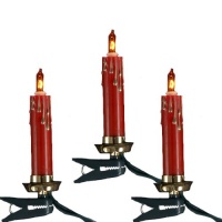 Kurt Adler UL 10-Light Red Candle Light Set