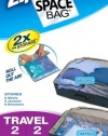 Space Compressible Bag BRS-9212ZG Vacuum-Seal Travel Roll Bags, Set of 4