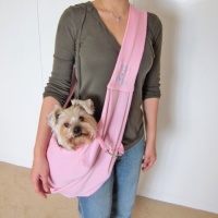 Alfie Couture Designer Pet Accessory - Chico Reversible Pet Sling Carrier - Color: Pink