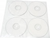 25-Pack 8 Disc CD DVD Poly Sleeves 3 Ring Binder Pages - 200 Disc Capacity (White)