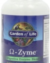 Garden of Life Omega-Zyme Digestive Enzyme Blend, Caplets, 180-Count Bottle