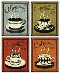 Retro Coffee Set by N. Harbick 8x10 Art Print Poster