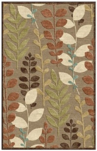 Area Rug 7x7 Square Indoor/Outdoor Natural-Chocolate Color - Surya Portera Rug from RugPal