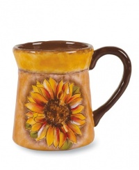 Clay Art Tuscan Sunflower Mug, Set of 4