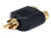 Monoprice Gold Plated RCA Plug to 2 RCA Jack Splitter Adaptor