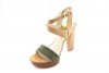 Michael Kors Women's Nadina Platform Ankle Strap Sandal in Tan Size 10