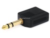 Monoprice 6.35mm (1/4 Inch) Stereo Plug to 2 x 6.35mm (1/4 Inch) Stereo Jack Splitter Adaptor - Gold Plated