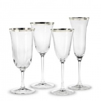 Wedgwood 5-50134-0050 Vera Wang's Classic Platinum Banded Crystal Goblet Stemware