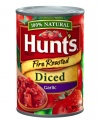 Hunt's  Diced Tomatoes Fire Roasted With Garlic, 14.5-Ounce Units (Pack of 12)