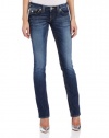 True Religion Women's Billy Straight Jean with Flap