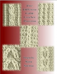 Five Different Crochet Cable Stitch Patterns