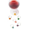 True Fabrications Swirly Glass Balls Wine Charms