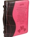 Pink Love Medium Bible / Book Cover - 1 Corinthians 13:4-8