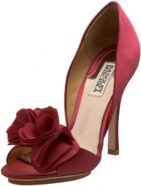 Badgley Mischka Women's Randall Open-Toe Pump,Rose Satin,7.5 M US