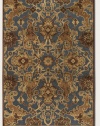 Couristan 1226/0301 PAVE Persian Tapestry 90-Inch by 134-Inch Chenille Area Rug, Steel Blue/Bronze