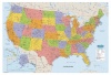 House of Doolittle Laminated United States Map, 38 x 25 Inch with Write On/Wipe Off Feature, Recycled (HOD721)