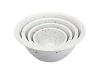 Zak Designs Set of 4 White Confetti Mixing Bowls