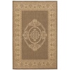 Couristan 1078-0712 Recife Antique Medallion Indoor/Outdoor Area Rug - Natural/Cocoa