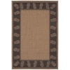 Couristan Recife Tropics Indoor/Outdoor Area Rug - Cocoa/Black