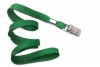 100 Green Flat Non-Breakaway Lanyards With Steel Bulldog Clip 2135-3554