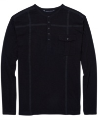 Strapping style: Sean John designs this henley tee with a harness motif.