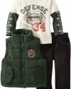 Kids Headquarters Baby-boys Infant Vest with Twofer Long Sleeve Tee and Jeans