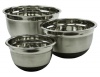 3pc Stainless Steel Mixing Bowl Set with Non-Skid Silicone Bottoms