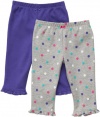 Carter's Baby Girl's 2-Pack Pants - Heather-Polka Dots/Purple - 18M