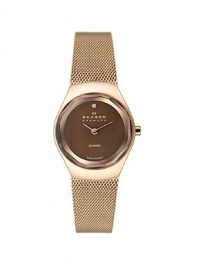 SKAGEN Steel Mesh Rose Gold Tone Watch