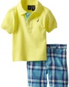 Nautica Baby-Boys Infant 2 Piece Solid Polo Short Set