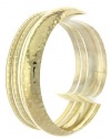 Discount Fashion Jewelry | HAMMERED AND TEXTURED METAL BANGLE SET (Gold)