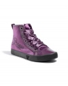 GUESS Kids Girls Little Girl Lavish High-Zip Sneakers - P, PURPLE (1)