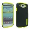 Incipio SA-304 Silicrylic Hard Shell Case with Silicone Core for Samsung Galaxy S III - 1 Pack - Retail Packaging - Dark Gray/Yellow