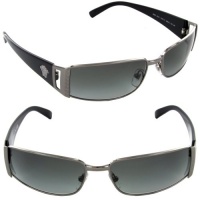 VERSACE 2021 100/111 GUNMETAL/GRAY GRADIENT METAL SUNGLASSES [Eyewear]