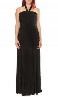 BCBG Maxazria Women's Jersey Halter Dress Gown Black 6