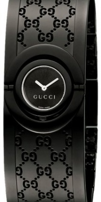 Gucci Women's YA112531 Twirl Small Black PVD Bangle Watch